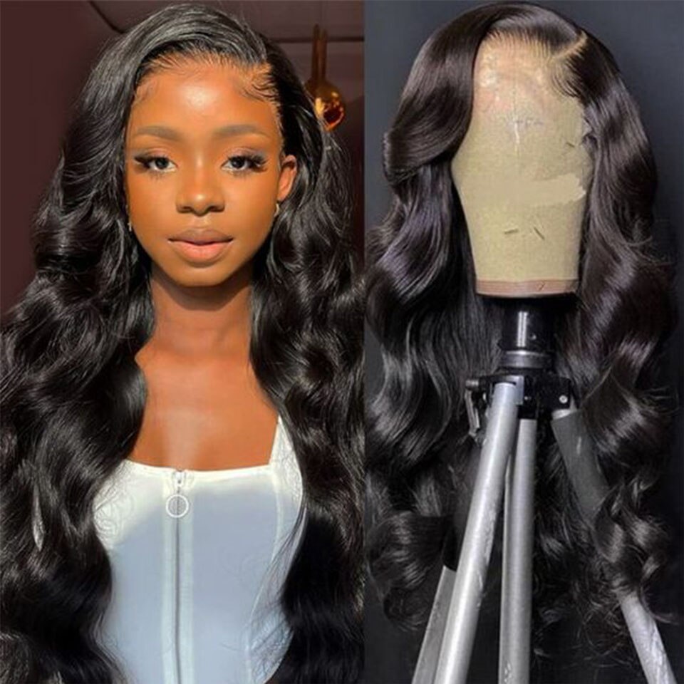 13X4 HD Transparent Lace Front Human Hair Wigs PrePlucked wet and wavy 13x6 Brazilian Body Wave Lace Frontal Wig With Baby Hair